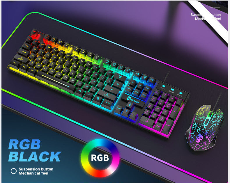 RGB Luminous Keyboard And Mouse Set - My Store