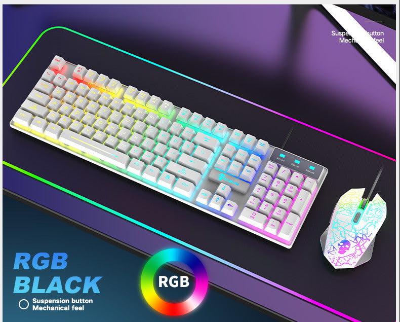 RGB Luminous Keyboard And Mouse Set - My Store