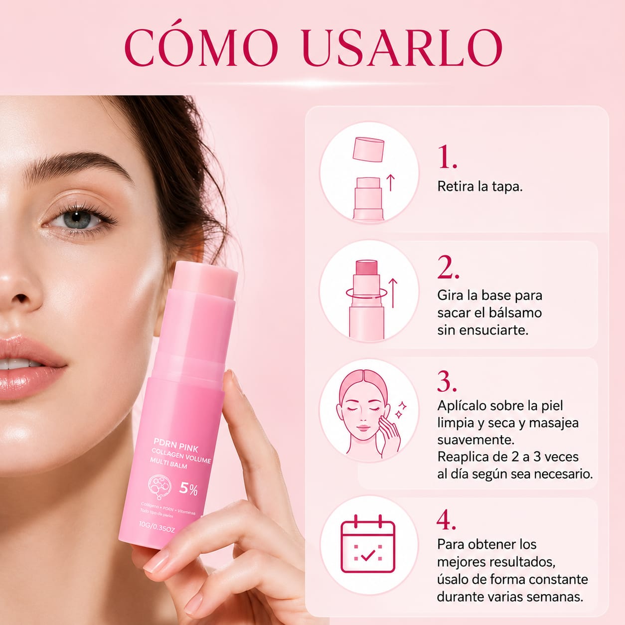 Crema Hidratante de Colágeno para el Rostro con PDRN y Volufiline