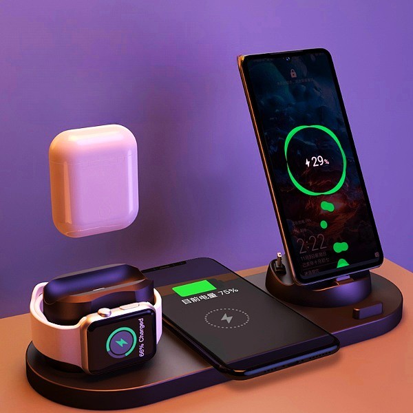 Wireless 6 In 1 Charging Dock Station - My Store